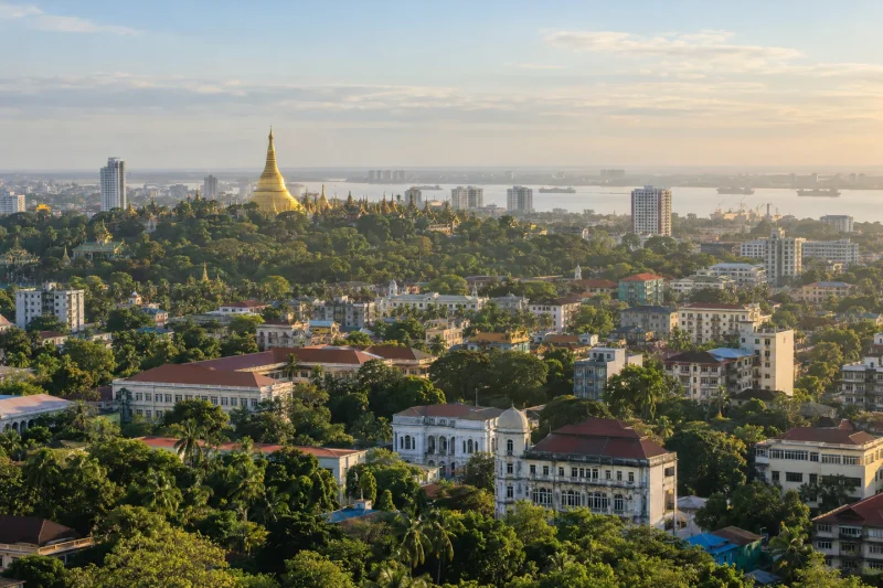 Cityscape of Yangon